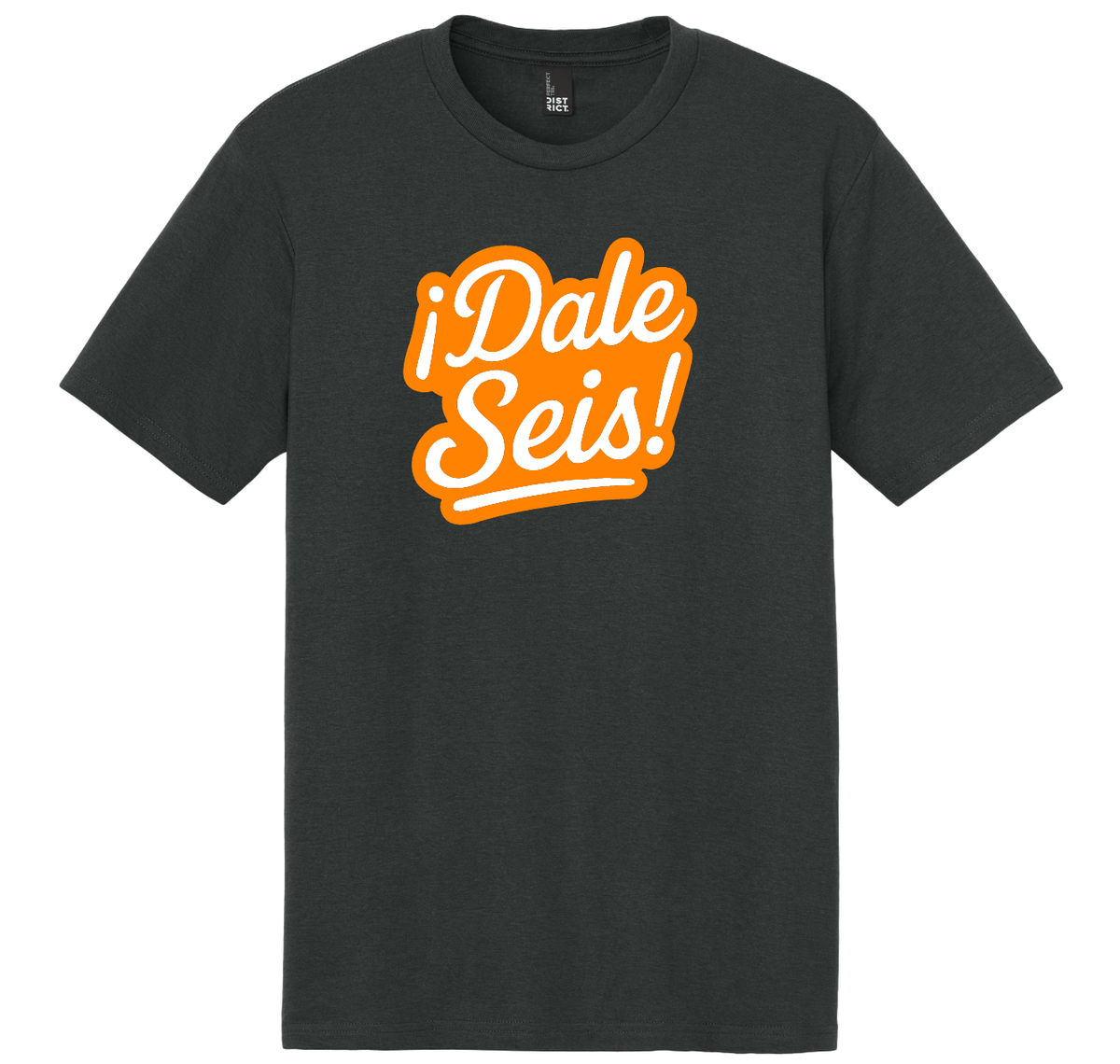 Dale Seis charcoal tee mockup